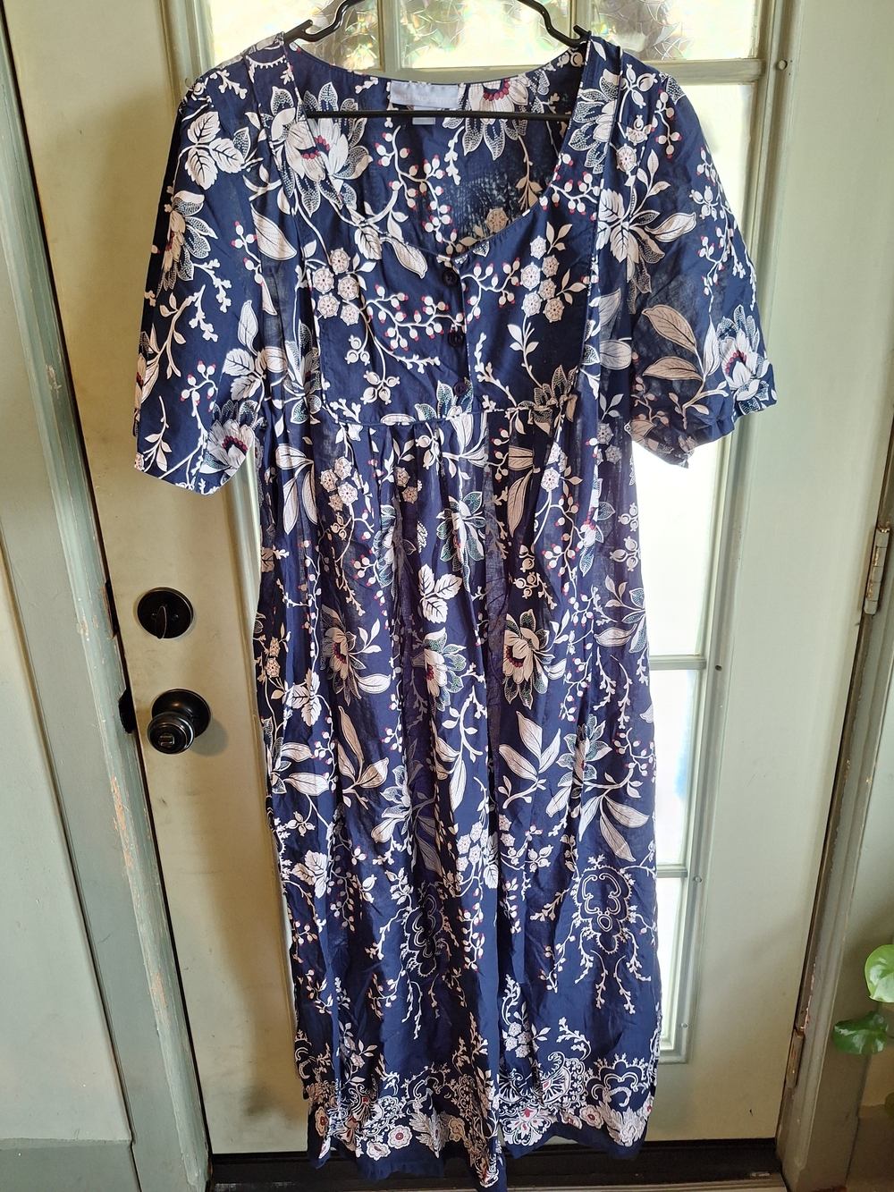 Only Necessities Navy Blue Floral Print Dress